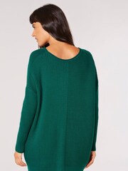 Apricot Green Mixed Rib Grown On Sleeve Jumper - Image 2 of 4
