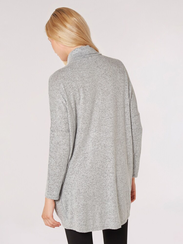 Apricot Grey Wrap Front Soft Touch Tunic - Image 2 of 4