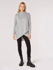 Apricot Grey Wrap Front Soft Touch Tunic - Image 3 of 4