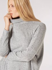 Apricot Grey Wrap Front Soft Touch Tunic - Image 4 of 4