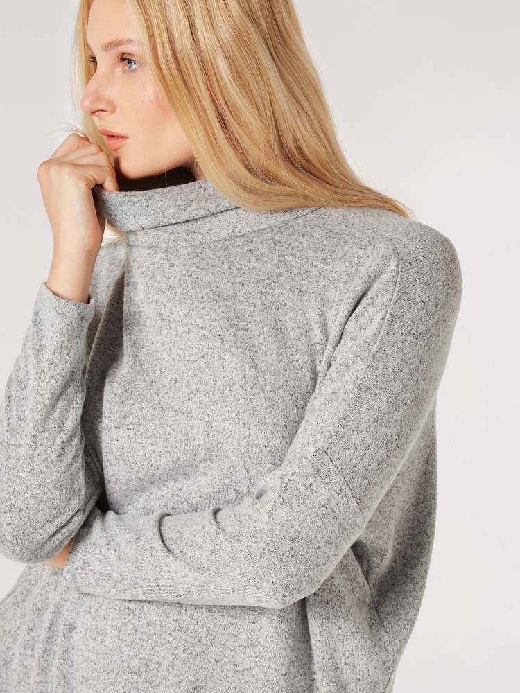 Apricot Grey Wrap Front Soft Touch Tunic - Image 4 of 4