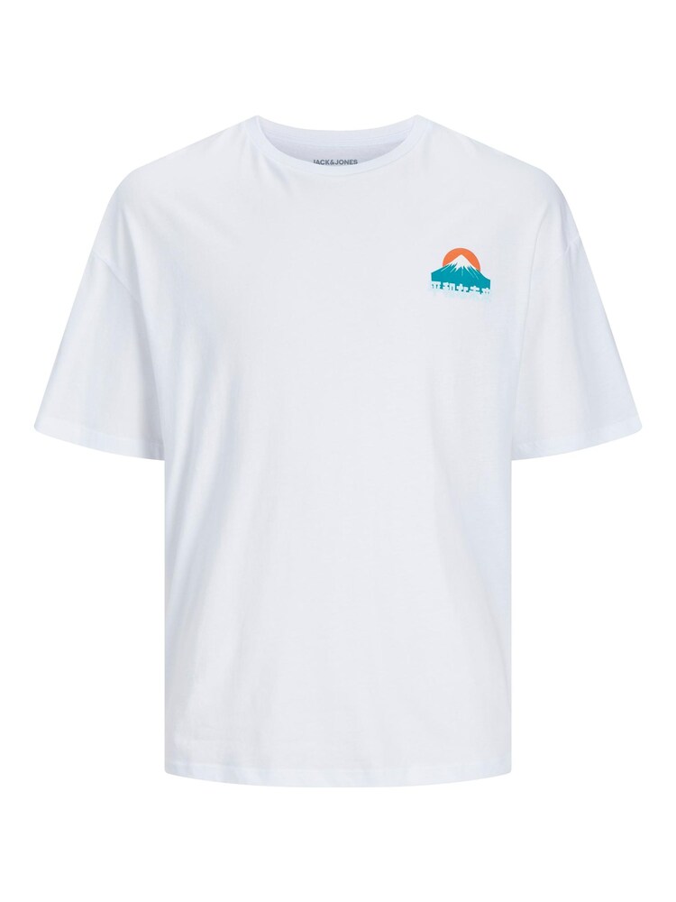 Biały - JACK & JONES Short Sleeve Back Printed T-Shirt - Image 5 of 6