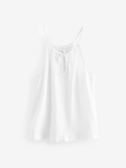 White Linen Blend Cami Top - Image 4 of 5