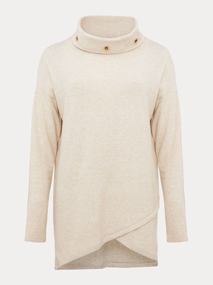 Phase Eight Natural Gwen Eyelet Snuggle Top - Image 7 of 7 Phase Eight Natural Gwen Eyelet Snuggle Top - Image 7 of 7