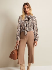 Phase Eight Brown Clean Crepe Aubrielle Culottes - Image 2 of 6