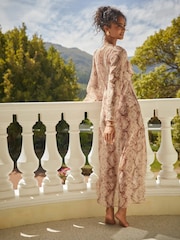 Beige - Friends Like These Maxi-Kaftan mit Gürtel - Bild 4 von 4