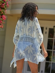 Friends Like These White Open Neck Draw String Waist Kaftan - Image 2 of 4