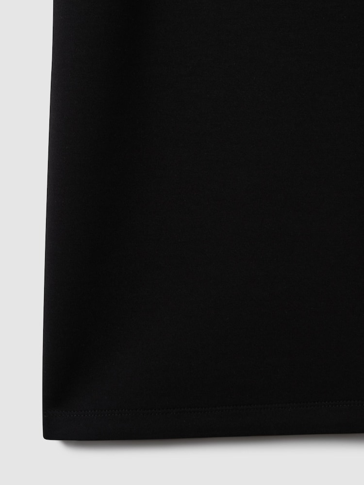 Negro - Camiseta con cuello redondo Bradley Interlock de Reiss - Imagen 7 de 7