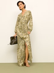 Grün - Langarm-Kleid aus 100 % Baumwolle - Bild 2 von 6
