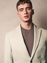 Neutral Motionflex Stretch Textured Jersey Blazer - Image 1 of 8