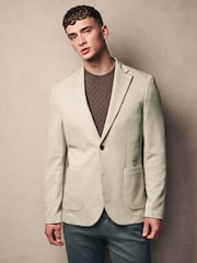 Neutral Motionflex Stretch Textured Jersey Blazer - Image 2 of 8