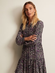 Phase Eight Purple Dolly Snake Swing Dress - Image 1 of 6