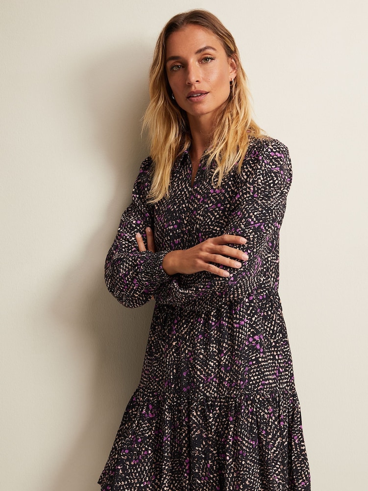 Phase Eight Purple Dolly Snake Swing Dress - Image 1 of 6