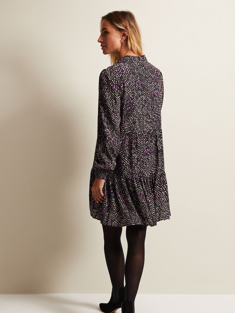 Phase Eight Purple Dolly Snake Swing Dress - Image 2 of 6