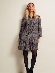 Phase Eight Purple Dolly Snake Swing Dress - Image 3 of 6