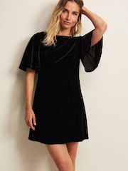 PHASE EIGHT BLACK CHARLIE VELVET DRESS - Image 1 of 7