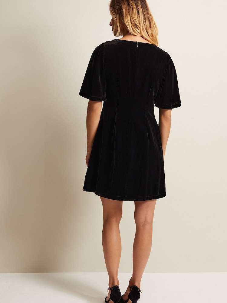 PHASE EIGHT BLACK CHARLIE VELVET DRESS - Image 2 of 7 PHASE EIGHT BLACK CHARLIE VELVET DRESS - Image 2 of 7
