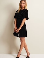 PHASE EIGHT BLACK CHARLIE VELVET DRESS - Image 3 of 7