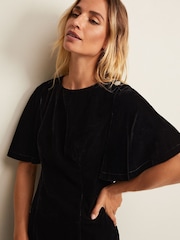 PHASE EIGHT BLACK CHARLIE VELVET DRESS - Image 4 of 7