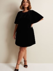 PHASE EIGHT BLACK CHARLIE VELVET DRESS - Image 6 of 7