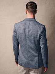 Blue Motionflex Stretch Textured Jersey Blazer - Image 3 of 10