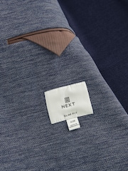 Blue Motionflex Stretch Textured Jersey Blazer - Image 9 of 10