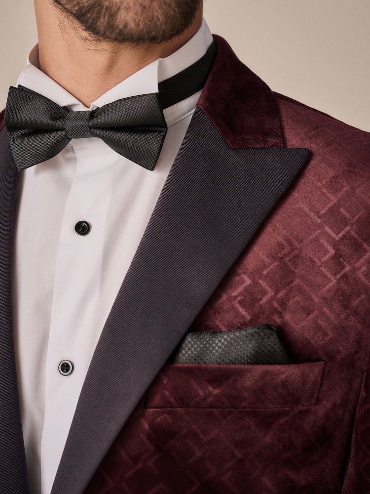Rouge bordeaux - Blazer en velours à motifs - Image 4 of 11