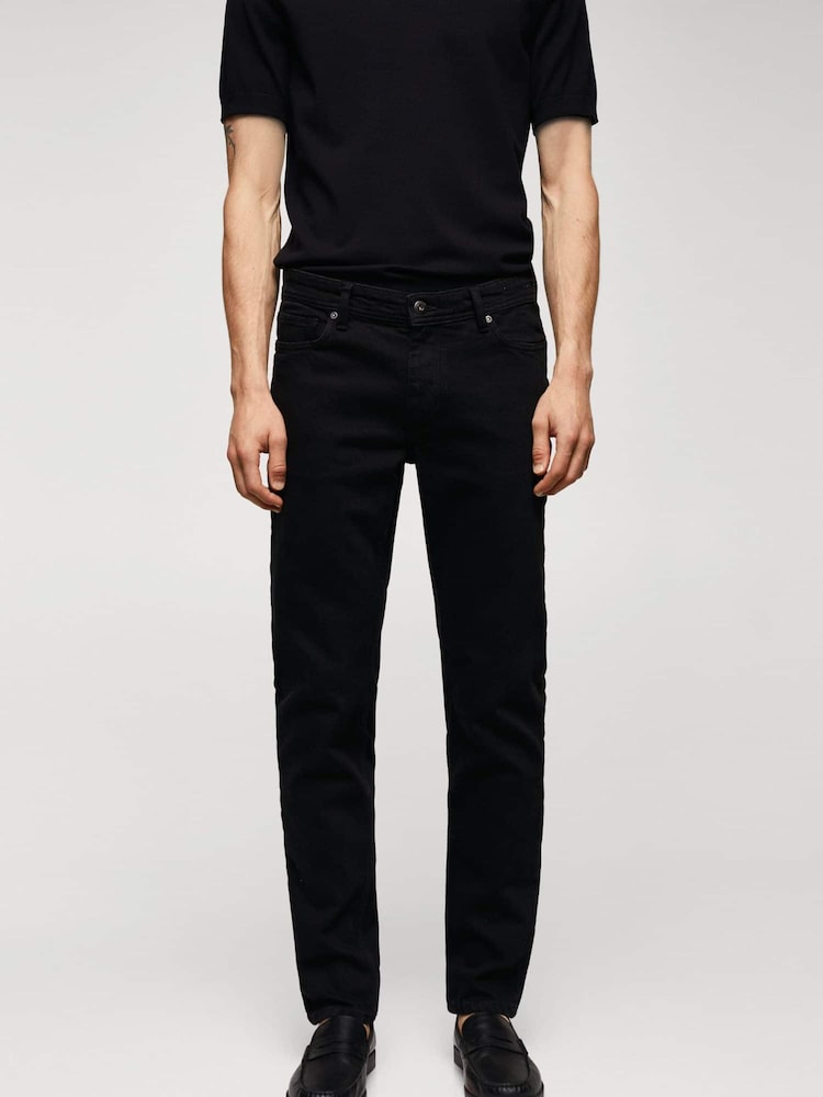 Mango Black Slim Fit Jan Jeans - Image 1 of 7