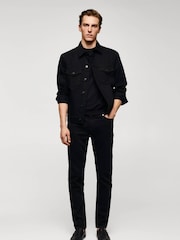 Mango Black Slim Fit Jan Jeans - Image 3 of 7