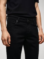 Mango Black Slim Fit Jan Jeans - Image 4 of 7