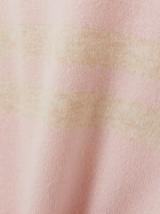 Reiss Pink 4-9 yrs Wool Blend Striped Crew Neck Jumper - Image 4 of 5
