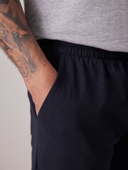 Grey/Navy Blue Lasting Fresh Cotton Rich Pyjamas Shorts 2 Pack - Image 10 of 11