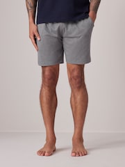 Grey/Navy Blue Lasting Fresh Cotton Rich Pyjamas Shorts 2 Pack - Image 5 of 11