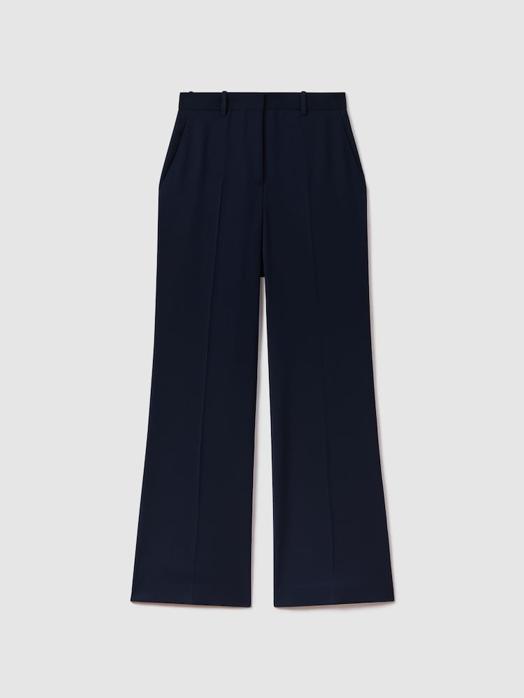 Reiss Navy Margeaux Wide Leg Suit Trousers - Image 2 of 6