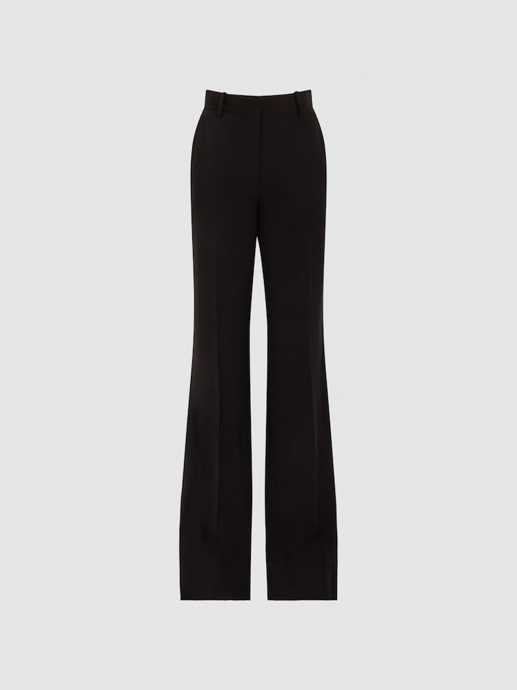 Reiss Black Margeaux Petite Wide Leg Suit Trousers - Image 2 of 5