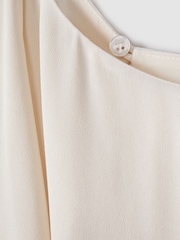 Reiss Ivory Rupa Draped Maxi Dress - Image 6 of 6