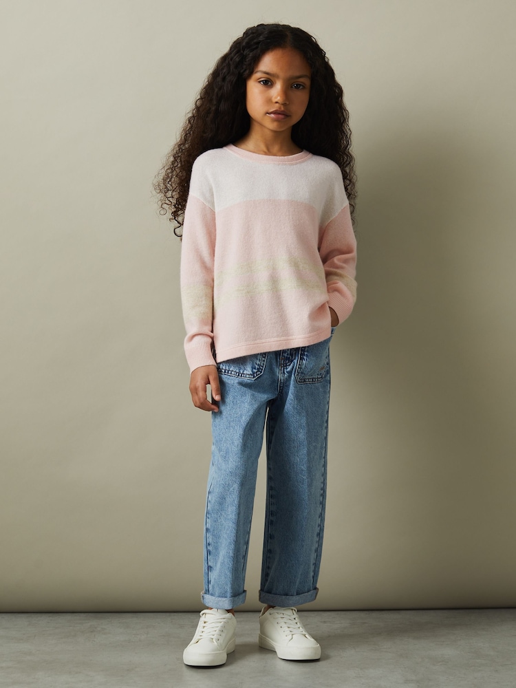 Reiss Wool Blend Striped Crew Neck Jumper - Imagen 2 de 5