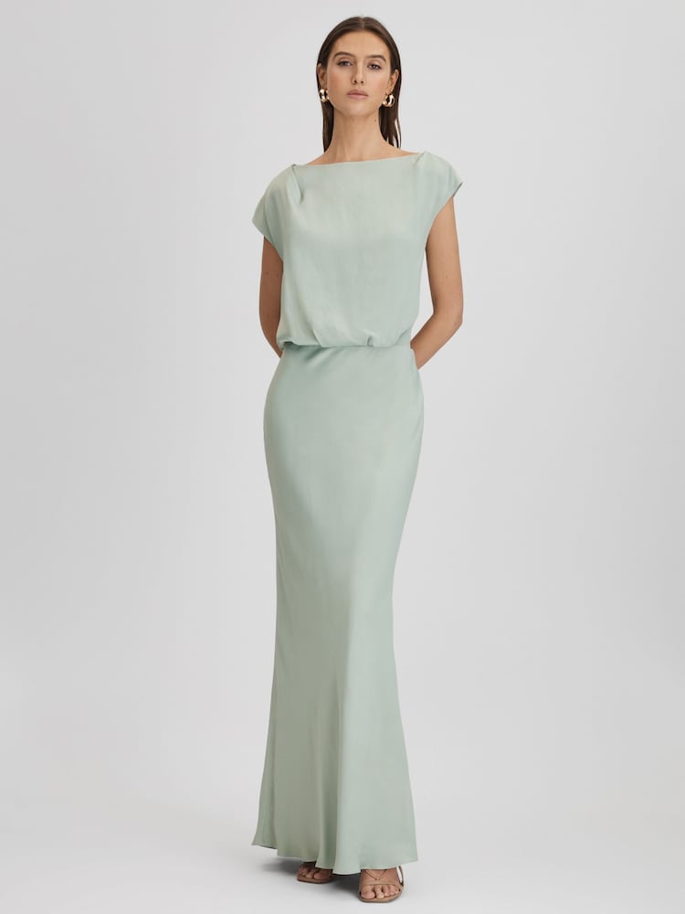 Reiss Sage Rupa Draped Maxi Dress - Image 1 of 6