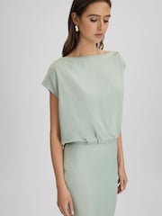 Reiss Sage Rupa Draped Maxi Dress - Image 3 of 6