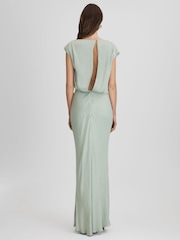 Reiss Sage Rupa Draped Maxi Dress - Image 4 of 6