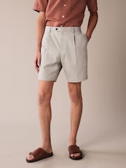 Light Grey Linen Shorts - Image 1 of 9
