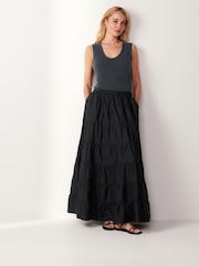 Black Tiered Maxi Skirt - Image 2 of 6