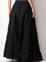 Black Tiered Maxi Skirt - Image 3 of 6