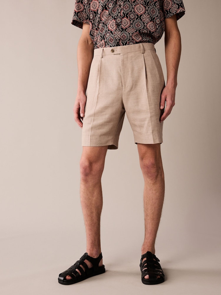 Stone Linen Shorts - Image 1 of 11