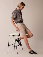 Stone Linen Shorts - Image 2 of 11