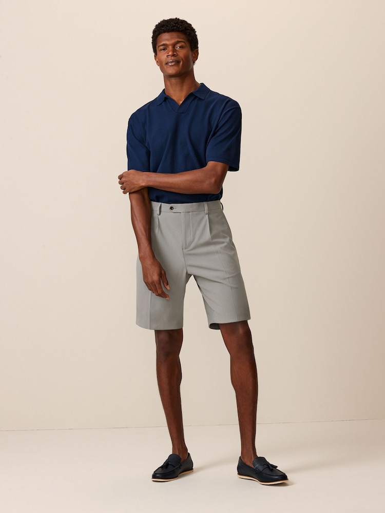 Cement Grey Motionflex Stretch Suit: Shorts - Image 2 of 8 Cement Grey Motionflex Stretch Suit: Shorts - Image 2 of 8