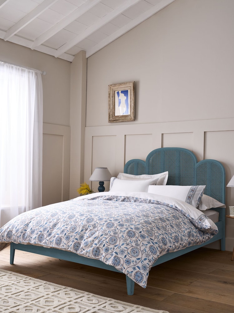 Nina Campbell Blue Palmier Bed - Image 1 of 5