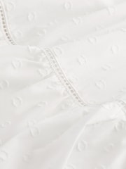 White 100% Cotton Dobby Slip - Image 9 of 9