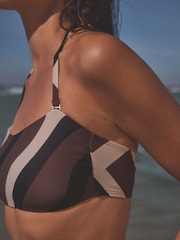 Bruin/ecru geometrisch - Bandeau-bikinitop - Image 4 of 6