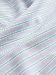 Lilac Purple Stripe Short Sleeve Button Through Pyjamas - Image 10 of 13